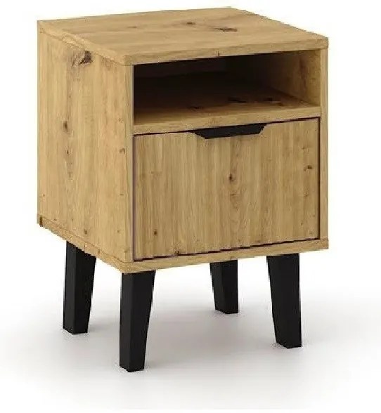 Nočný stolík Sacar 1 (dub artisan). Akcia -22%. Vlastná spoľahlivá doprava až k Vám domov. 1132482
