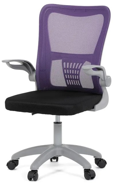 Autronic BONTEC Detská stolička, výškovo nastaviteľná, šedá sieťovina, KA-K2008 GREY Farba: Fialová