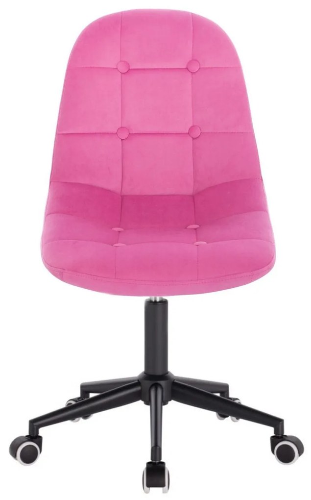 LuxuryForm DESIGN Stolička SAMSON VELUR na čierne podstave s kolieskami - ružová