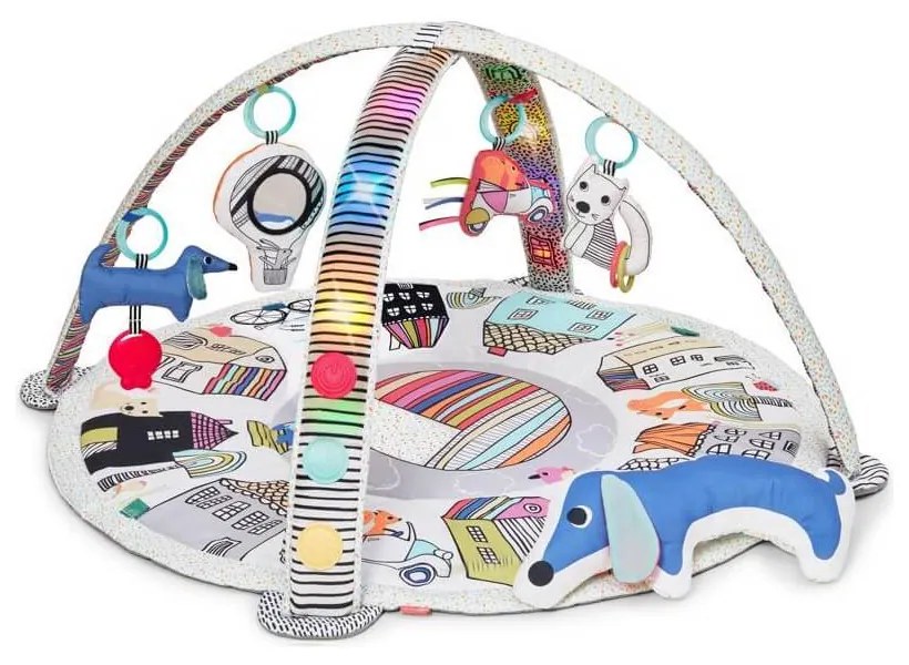 Deka na hranie hudobná, svietiaca, 4 hračky Vibrant Village 0m+