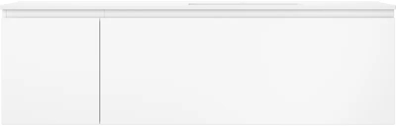 Mexen Orio, kúpeľňová skrinka 160 cm s pravým umývadlom Otis, 1S, 1D, biela matná, 91A13-16047-3-BBFF01-W18P01
