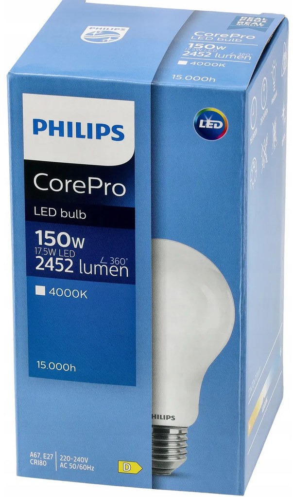 LED žiarovka Philips E27 - 17,5 W - 2452lm - 4000k Corepro Premium