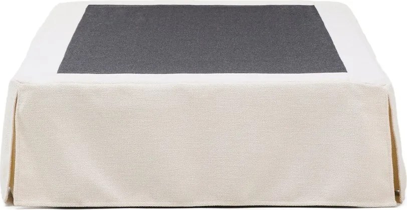 Biela čalúnená jednolôžková posteľ bez čela 90x200 cm Jaira – Kave Home