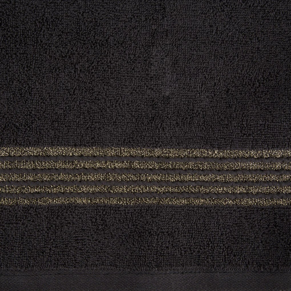 BAVLNENÝ UTERÁK LILA 30X50 CM ČIERNA