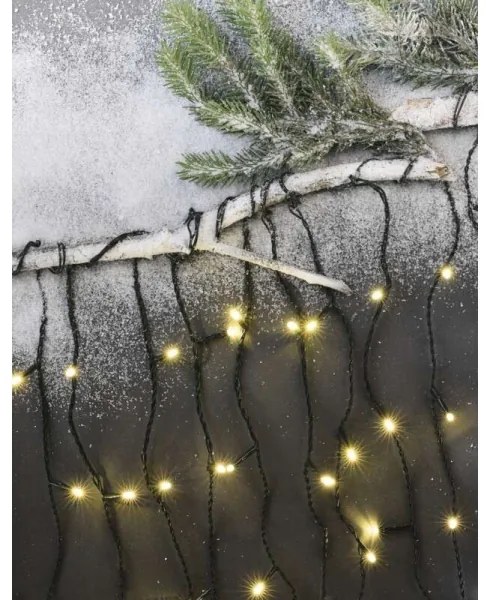 LED Vianočná vonkajšia reťaz 600xLED/8 módov 15m IP44 teplá biela