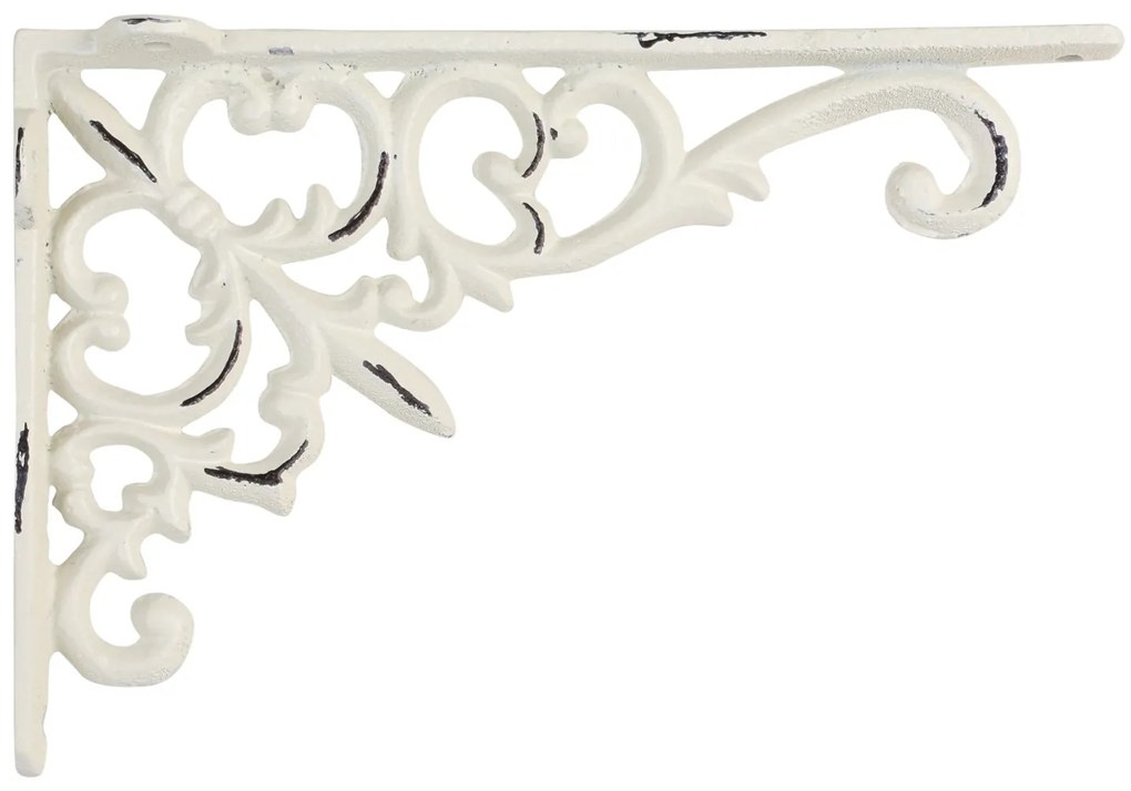 Čierna antik liatinová policová konzola Ornament - 18*3,5*12 cm