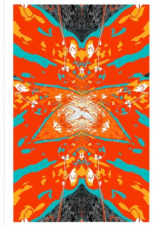 Plagát abstrakcia hviezdy - 30x45 black