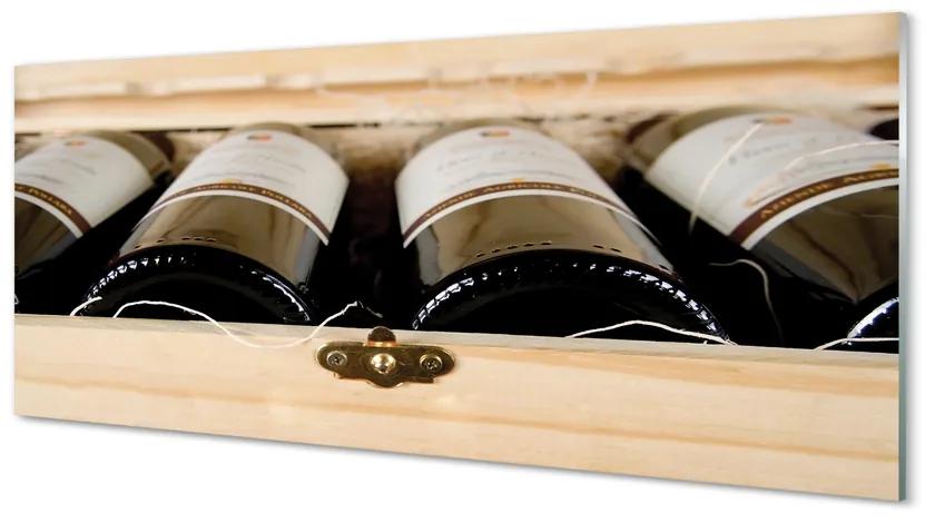 Obraz plexi Fľaše vína v krabici 120x60 cm