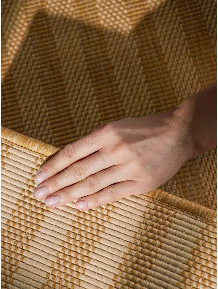 Okrovožltý/krémovobiely vnútorný a vonkajší koberec 160x230 cm Haringey Linley – Ted Baker