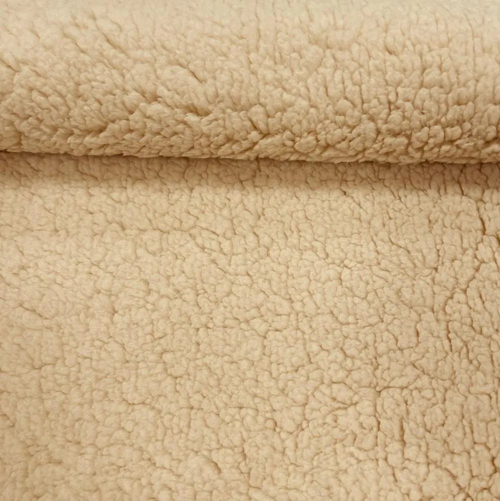 Metráž Baranček sherpa LIGHT - Hnedá karamelová svetlá