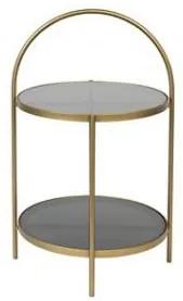 Odkládací stolek kulatý MAEVE ZUIVER ø43 cm, zlatý matný White Label Living 2300271