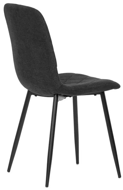 BONTEC Jedálenská stolička, čierna, látka, CT-283 BK2 Farba: Šedá