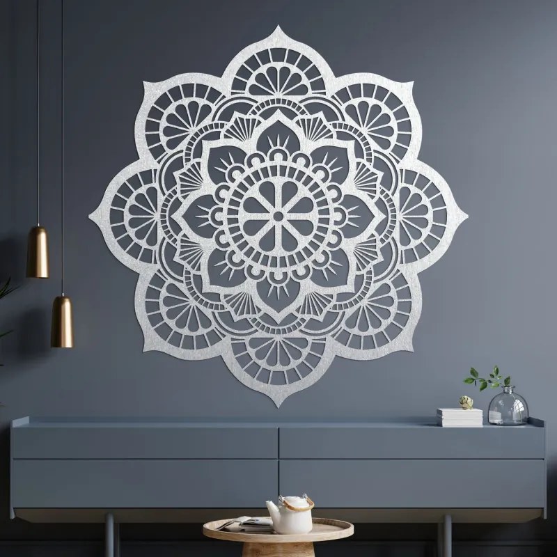 Drevená dekorácia na stenu mandala symbolika lotosový kvet I SENTOP PR0204