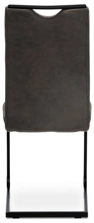 Autronic -  Jedálenská stolička DCL-412 GREY3, poťah sivá látka v dekore vintage kože