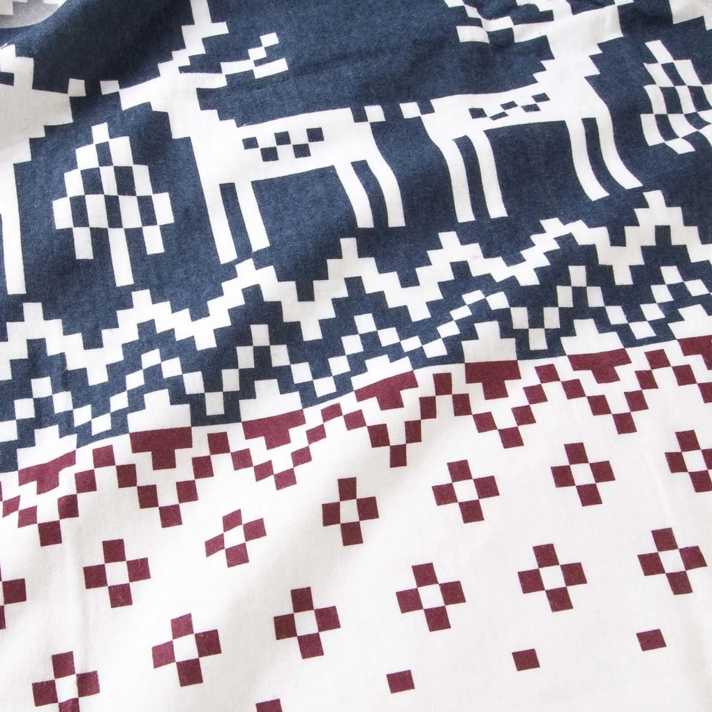 VIANOČNÉ FLANELOVÉ OBLIEČKY FLANELOVE 180X200 CM, 2KS 70X80 CM VZOROVANÉ