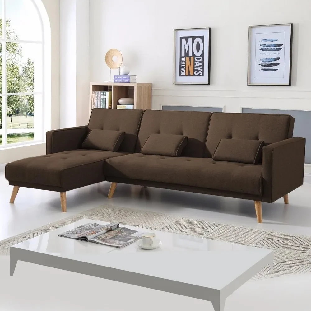 Rozkladacie rohové sofa Catini Anabel - Hnedá