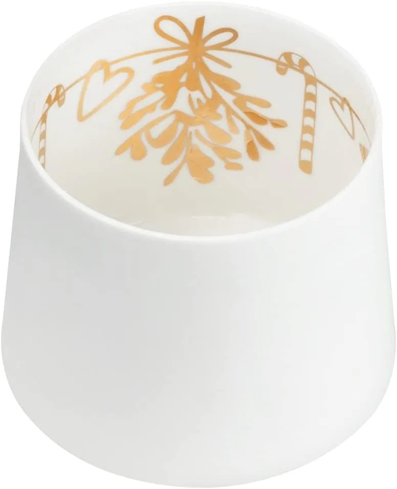 Räder Biely porcelánový svietnik MISTLETOE