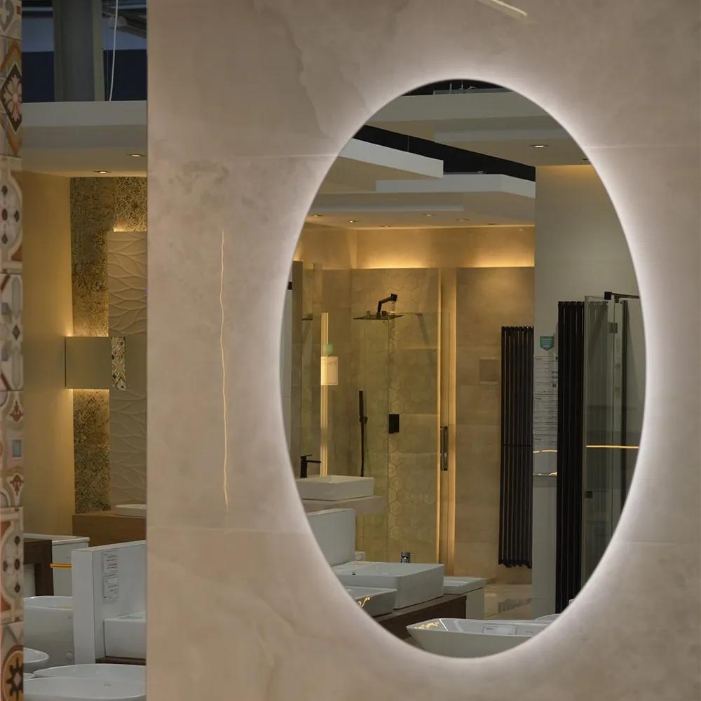 Dizajnové zrkadlo Puro Oval LED Veľkosť: 70 x 110 cm