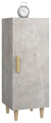 vidaXL Komoda betónovo sivá 34,5x34x90 cm spracované drevo-