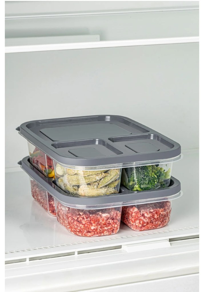 Sada 2 ks potravinových boxů LUY šedá