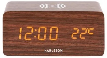 Karlsson 5933DW LED budík/hodiny s nabíjaním 15 cm