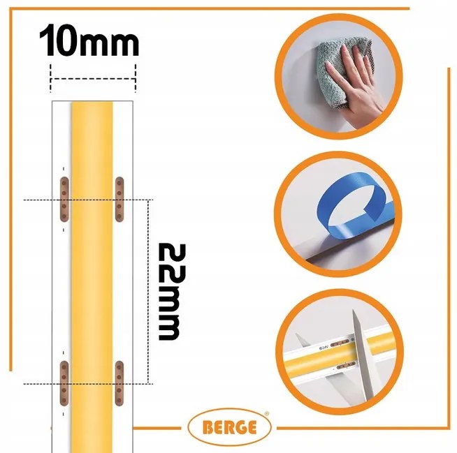 BERGE LED pásik COB Neon 24V - 528D - 15W/m - IP20 - 1650lm - 1m - studená farba
