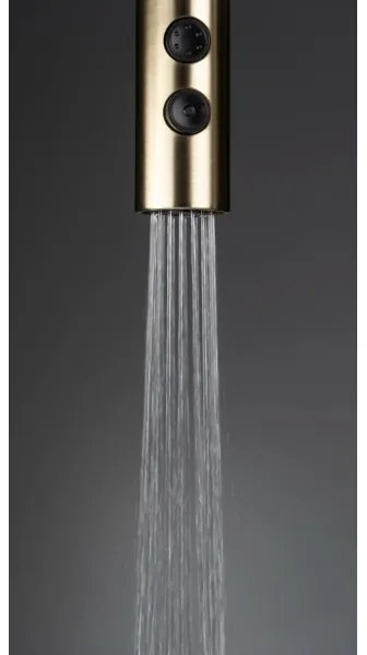 Deante BQO_R72M - Drezová batéria s vyťahovacou sprškou OLFATO kefovaná zlatá