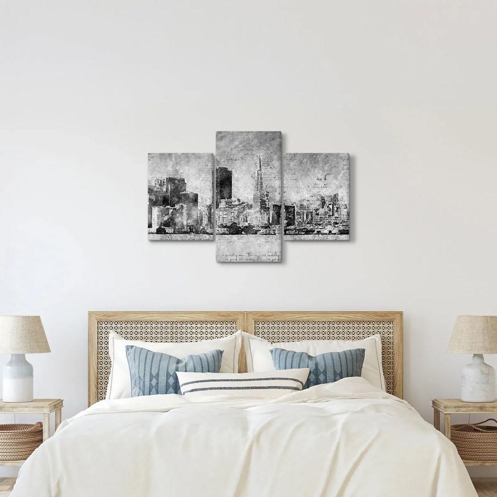 Obraz - Coffee art city (90x60 cm)