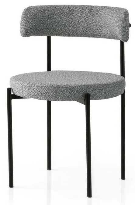 Súprava jedálenských stoličiek Gini Dark Grey and Black, 2 ks