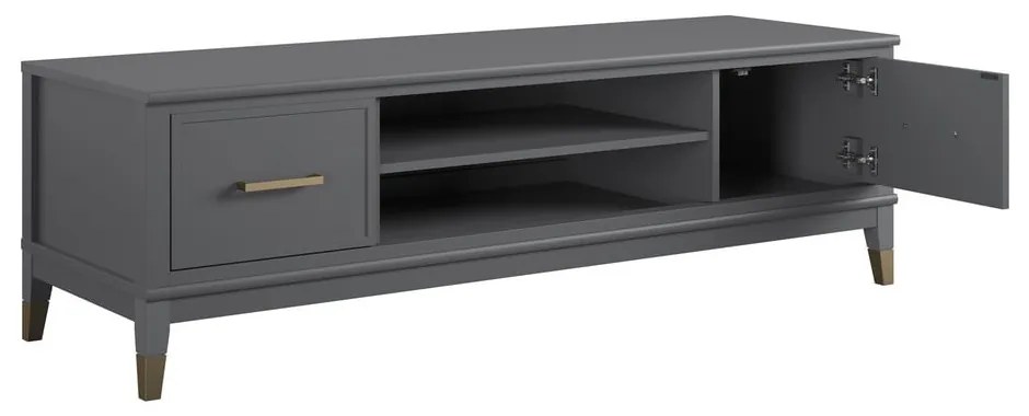 Sivý TV stolík CosmoLiving by Cosmopolitan Westerleigh
