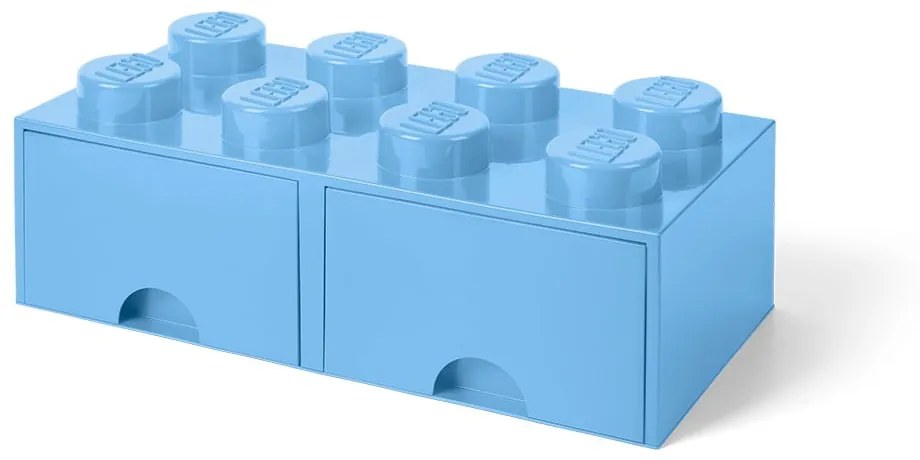 Svetlomodrý úložný box s dvoma zásuvkami LEGO®