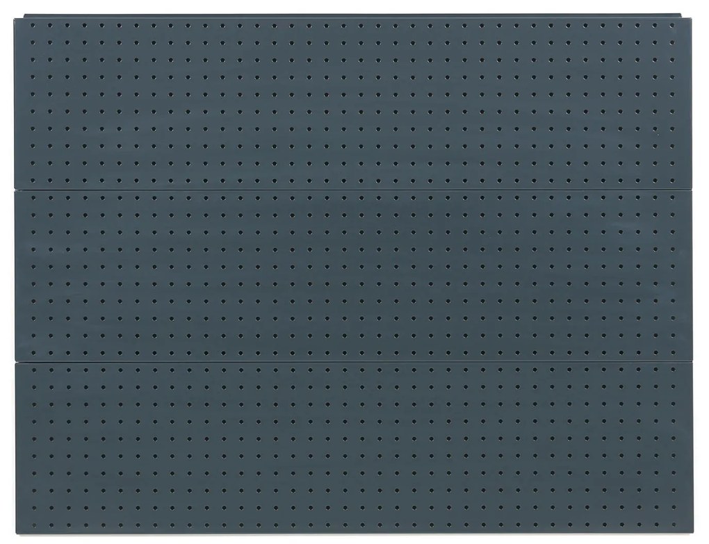 Predajný regál jednostranný, perfo steny, 1900 x 1000 x 450 mm, prídavný, antracit