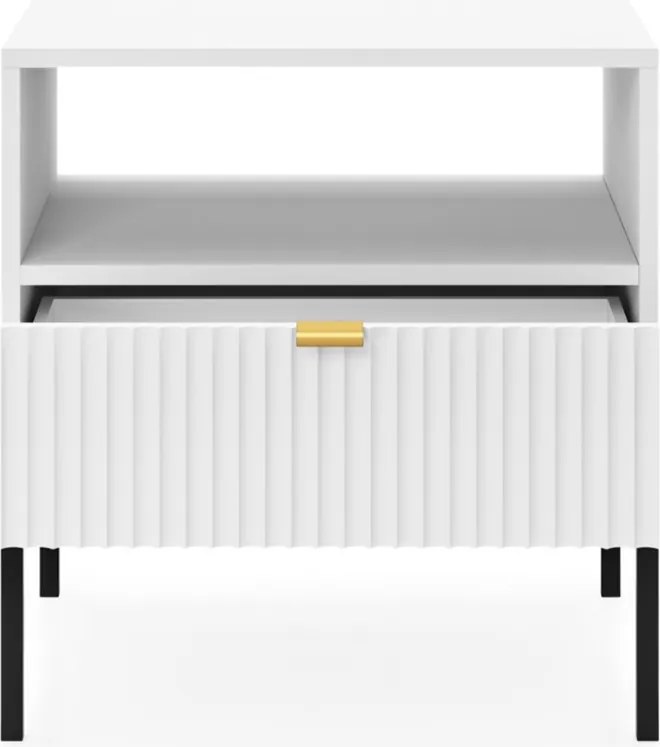 Nočný stolík Nova, biely