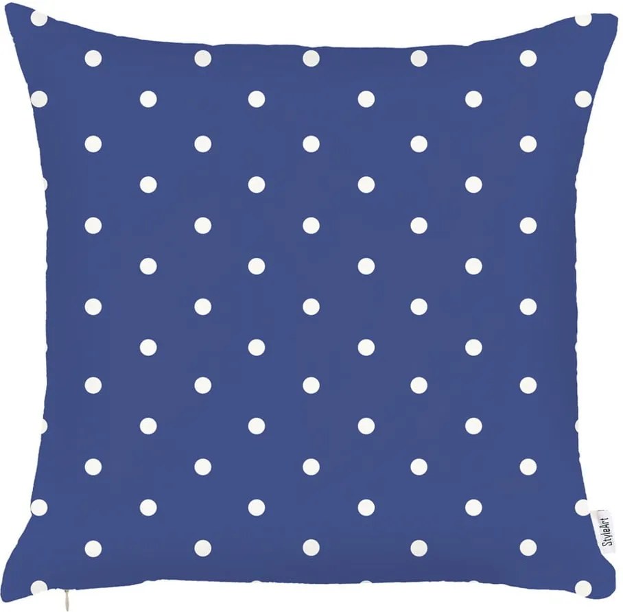 Modrá obliečka na vankúš Mike & Co. NEW YORK Little Dots, 43 × 43 cm