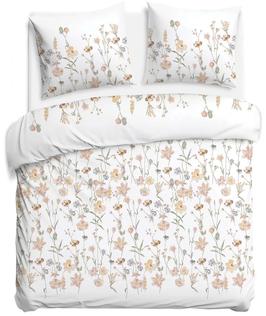 SATÉNOVÉ OBLIEČKY SATYNLOVE 180X200 CM, 2KS 70X80 CM KVETY