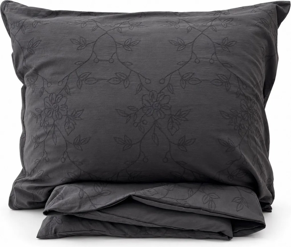 Obliečky bavlnené Luxury Žakár sivá 200x140cm+90x70cm TiaHome