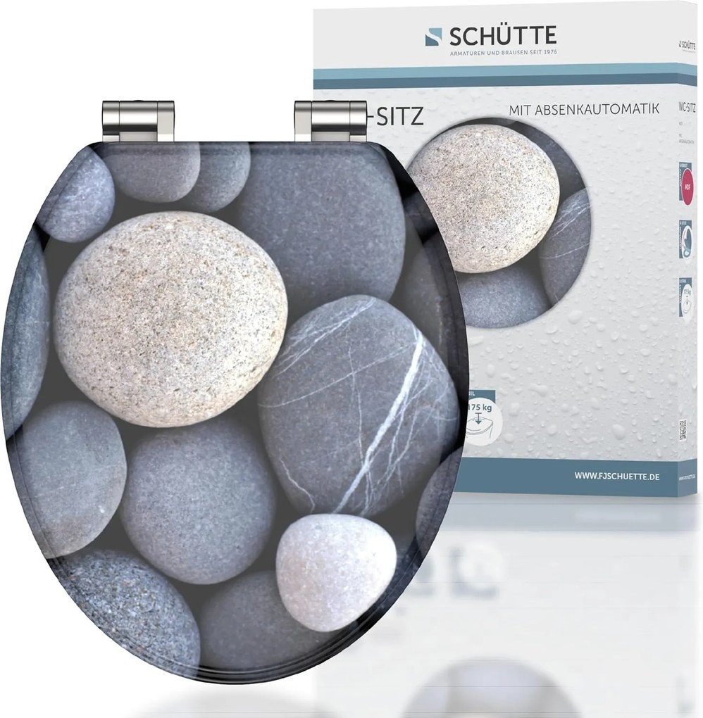 Eisl Sanitär WC sedadlo MDF Soft Close Grey Stones 80130