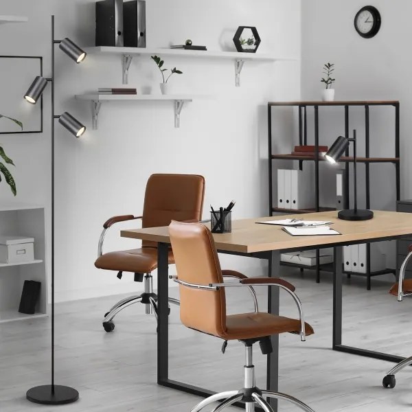 Brilagi - Stojacia lampa SELE 3xGU10/30W/230V čierna