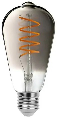 Rabalux Dekoratívna LED filament žiarovka s točeným vláknom, dymového zafarbenia skla, E27, ST64, 5W, 200lm, 2200K, 20000h.