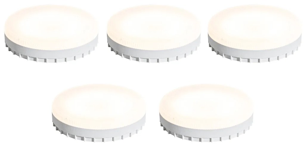 Sada 5 GX53 3-krokovo stmievateľných LED žiaroviek 9W 900 lm 3000K