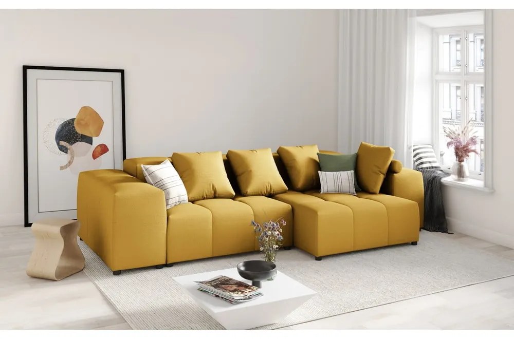Žltý vankúš k modulárnej pohovke Rome - Cosmopolitan Design