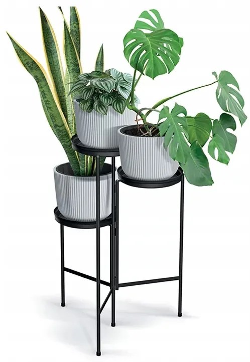 Kvetinový stojan TOLA STAND 42 cm čierny