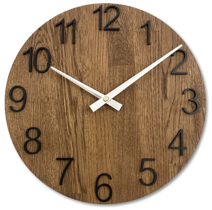 Ručne vyrezávané drevené nástenné hodiny I SENTOP MAS016-OSMO-3073-heads-silver