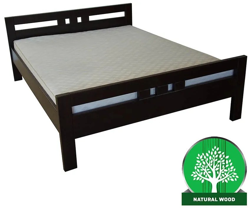 Posteľ Prezident 180x200 jelša farba wenge