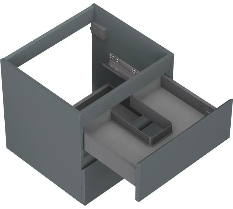 Mexen Orio, kúpeľňová skrinka 50 cm, 2 zásuvky, grafitová matná, 91A10-05047-2-BFF66