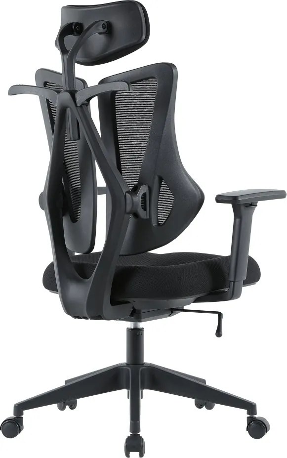 Herná ergonomická stolička ERACER H3246 — sieť / látka, čierna