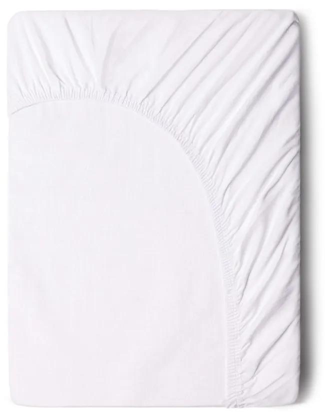 Biela bavlnená elastická plachta Good Morning, 180 x 200 cm