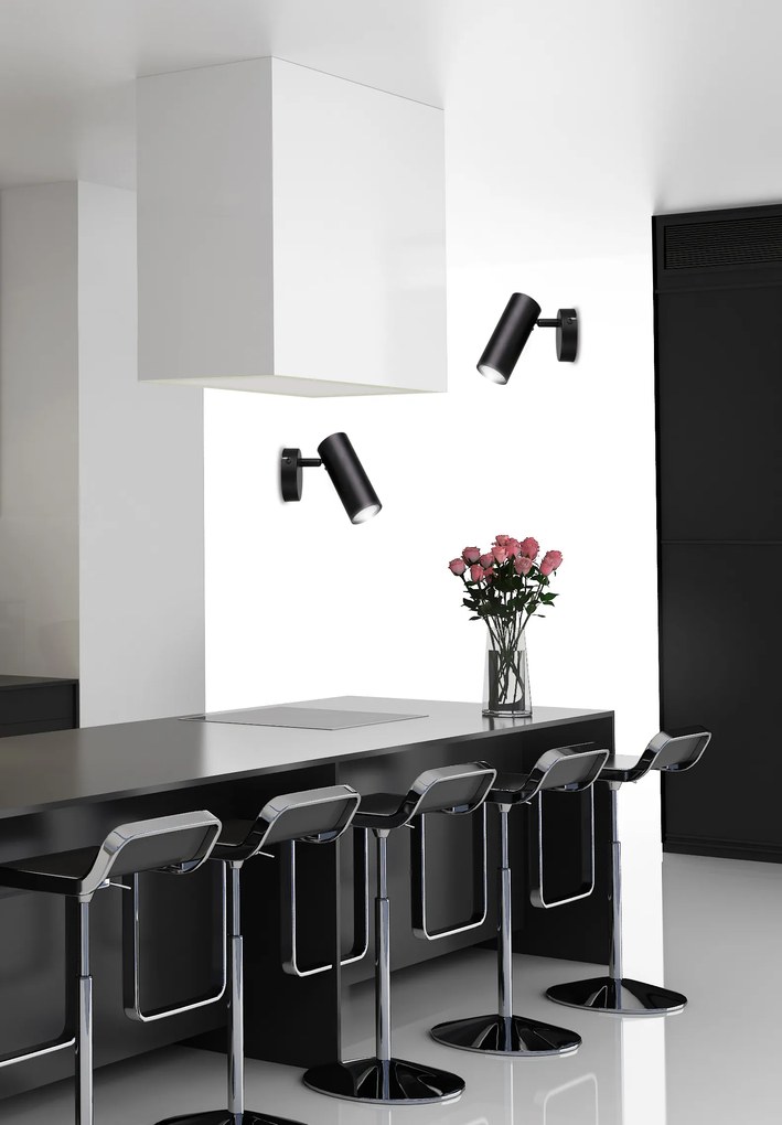 Candellux Čierne stropné/nástenné svietidlo Colly pre žiarovku GU10 91-01658