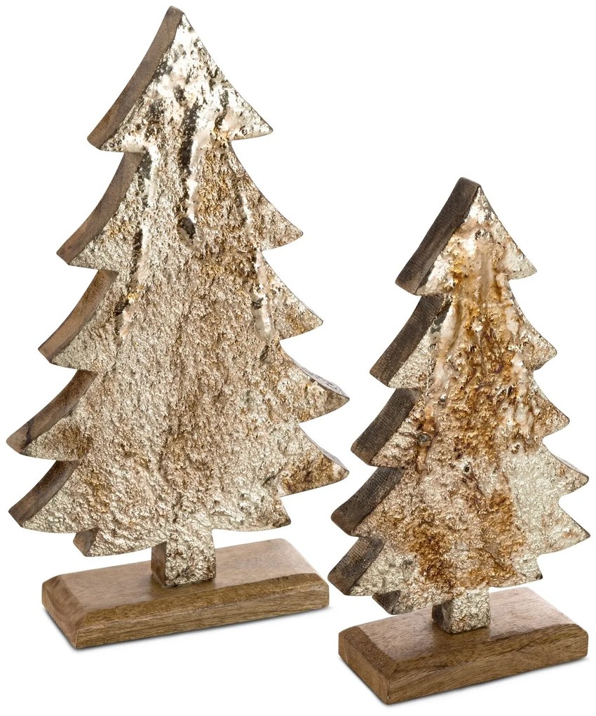 DEKORAČNÁ SOŠKA WOOD1 SADA 2KS 12X21 CM VIACFAREBNÁ