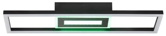 Brilliant-LED RGBW stmievateľné stropné svietidlo BESSON LED/20W/230V 3000-6500K čierna + diaľkové ovládanie